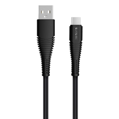 SilverLabel 1m USB-A to USB-C Cable Black 