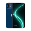 Photo of iPhone 12 mini blue with mint+ wallpaper