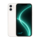 Photo of iPhone 12 mini white with mint+ wallpaper