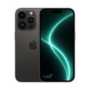 Photo of iPhone 14 pro black with mint+ wallpaper